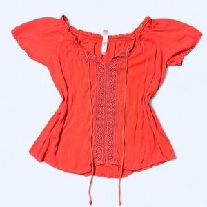 Fairy Red Babydoll Lace Top by No Boundaries!